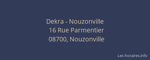 Dekra - Nouzonville