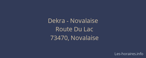 Dekra - Novalaise