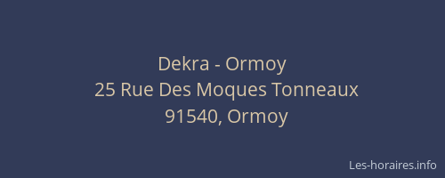 Dekra - Ormoy