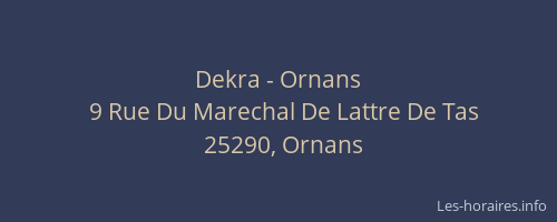 Dekra - Ornans