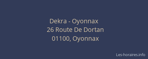 Dekra - Oyonnax
