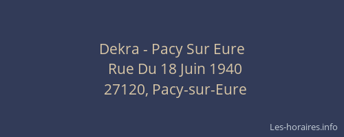 Dekra - Pacy Sur Eure