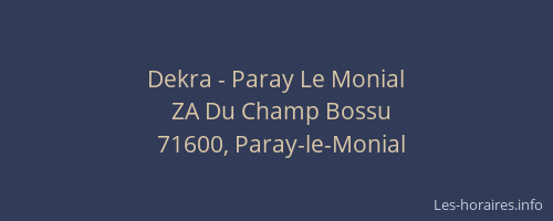 Dekra - Paray Le Monial