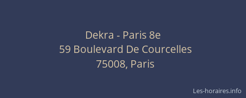 Dekra - Paris 8e
