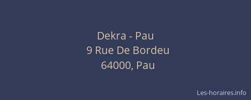 Dekra - Pau