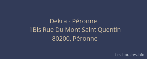 Dekra - Péronne