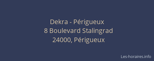 Dekra - Périgueux