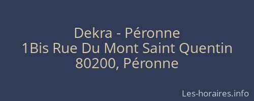 Dekra - Péronne