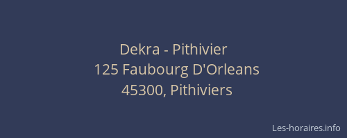Dekra - Pithivier