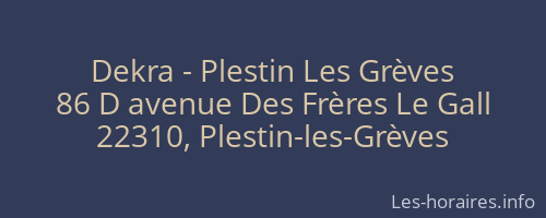 Dekra - Plestin Les Grèves