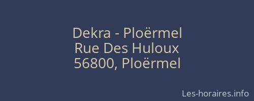 Dekra - Ploërmel
