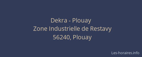 Dekra - Plouay