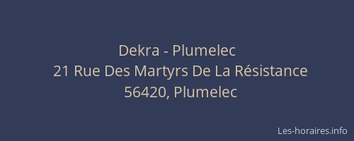 Dekra - Plumelec