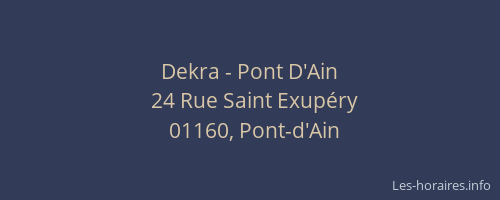 Dekra - Pont D'Ain