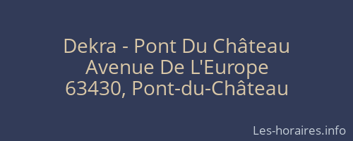 Dekra - Pont Du Château