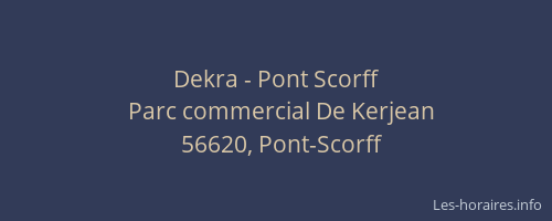 Dekra - Pont Scorff