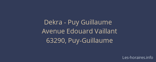 Dekra - Puy Guillaume