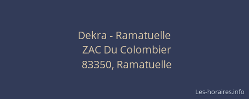 Dekra - Ramatuelle