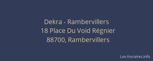 Dekra - Rambervillers
