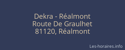 Dekra - Réalmont