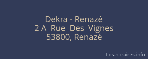 Dekra - Renazé
