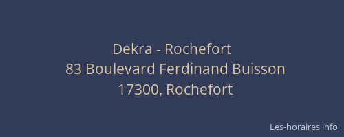 Dekra - Rochefort
