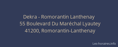 Dekra - Romorantin Lanthenay