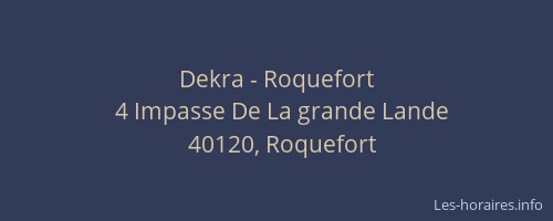 Dekra - Roquefort