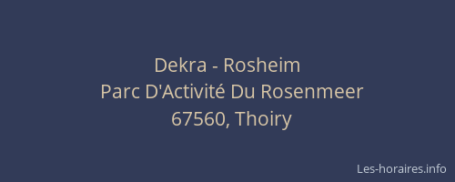 Dekra - Rosheim
