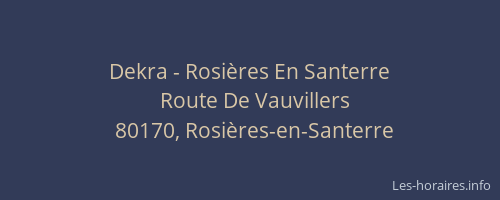Dekra - Rosières En Santerre
