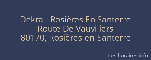 Dekra - Rosières En Santerre