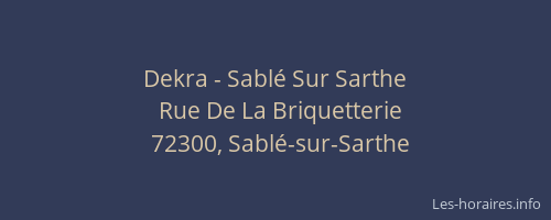Dekra - Sablé Sur Sarthe