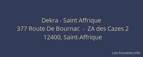Dekra - Saint Affrique