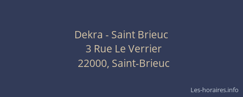 Dekra - Saint Brieuc
