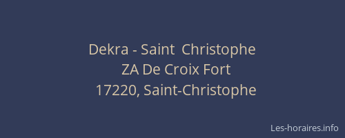 Dekra - Saint  Christophe