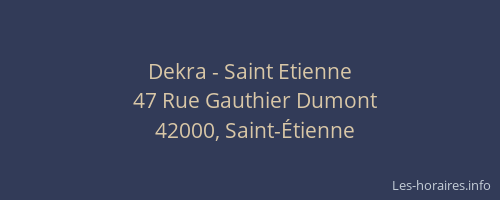 Dekra - Saint Etienne