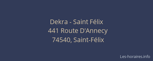 Dekra - Saint Félix