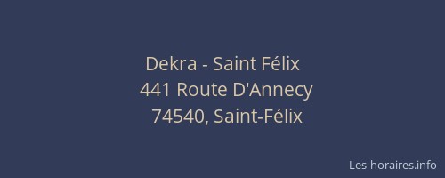 Dekra - Saint F&eacute;lix