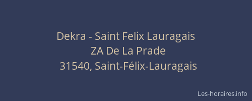 Dekra - Saint Felix Lauragais