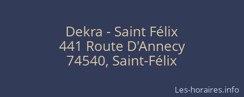 Dekra - Saint Félix