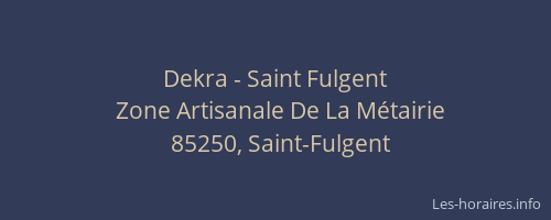 Dekra - Saint Fulgent