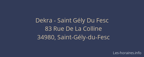 Dekra - Saint Gély Du Fesc