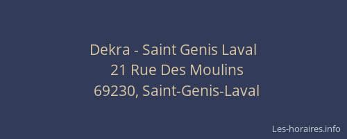 Dekra - Saint Genis Laval