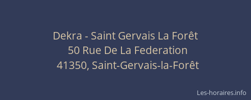 Dekra - Saint Gervais La For&ecirc;t