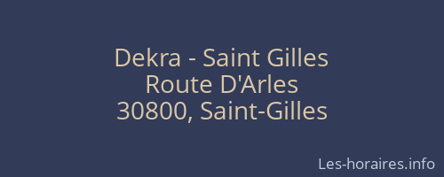 Dekra - Saint Gilles