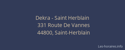 Dekra - Saint Herblain