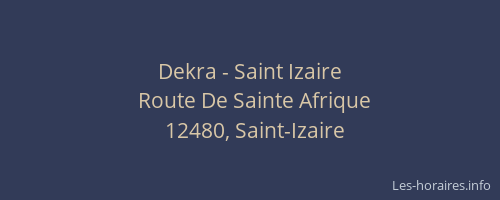 Dekra - Saint Izaire