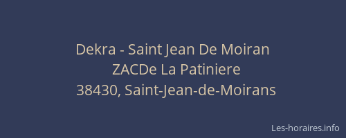 Dekra - Saint Jean De Moiran