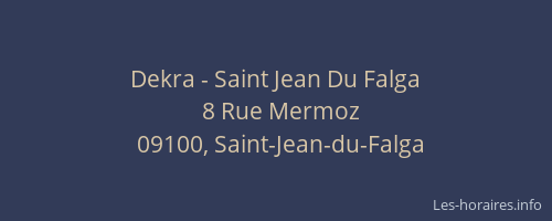 Dekra - Saint Jean Du Falga