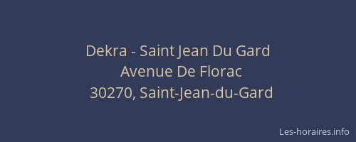 Dekra - Saint Jean Du Gard